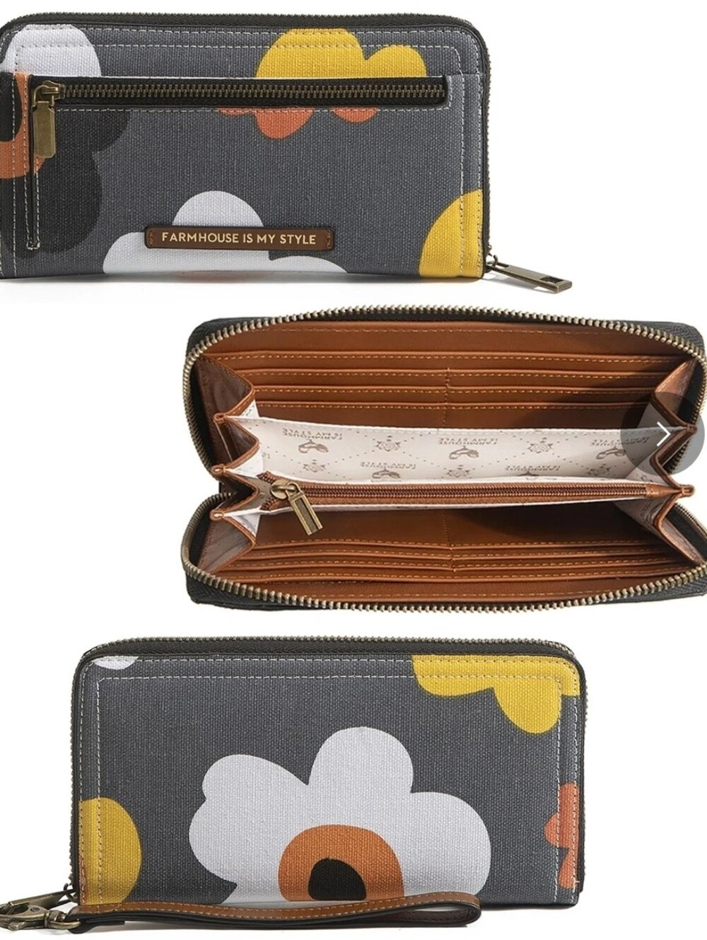Farmhouse Is My Style Autumn Blooms Luxe Clutch Wallet